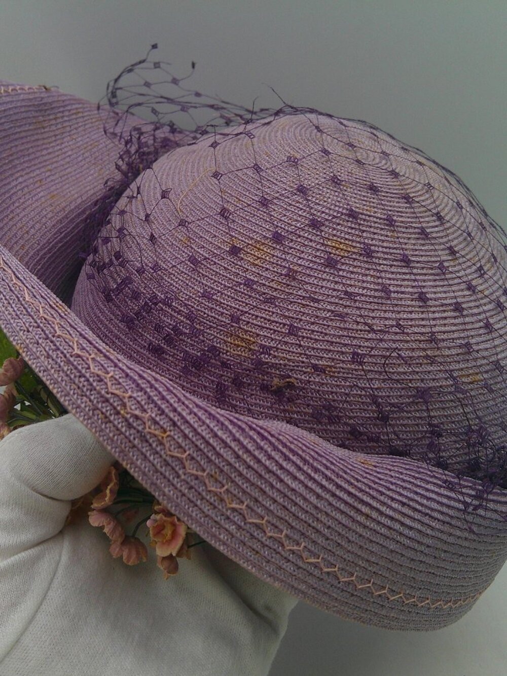 Vintage 1950s Janyth Roy JR New York Hat With Bow & Flowers